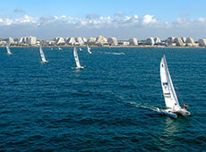 View of the Mediterranean Sea and La Grande-Motte